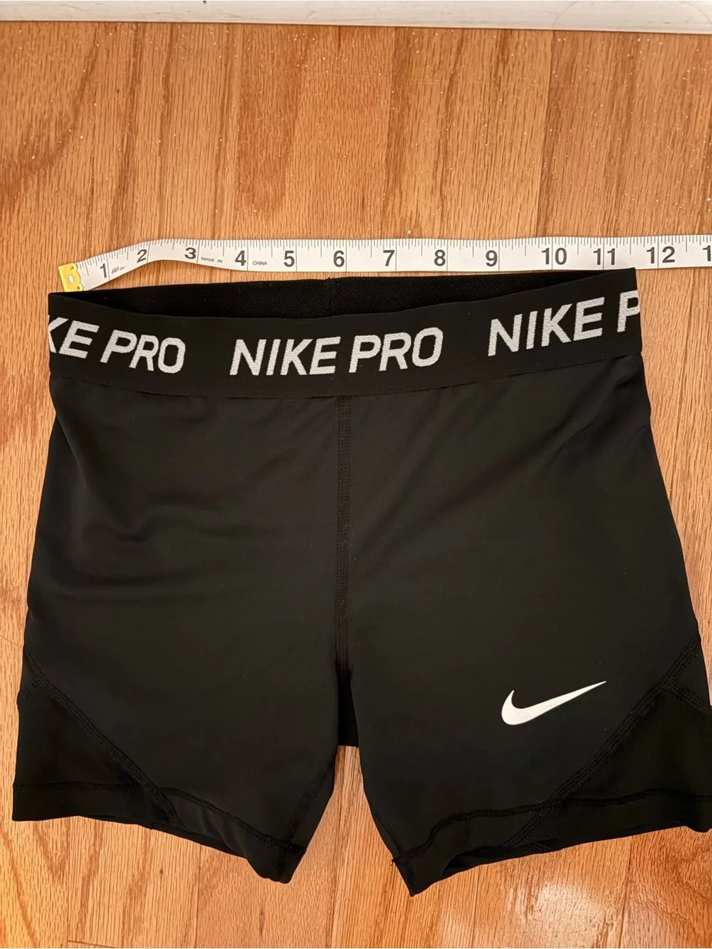 Nike Black Pro Boys' Compression Shorts with Gray Logo Waistband